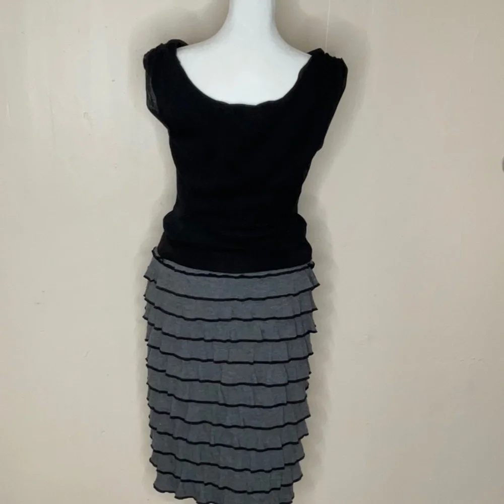 Weston Wear Black and Gray Layered Ruffle Dress - Picture 7 of 10